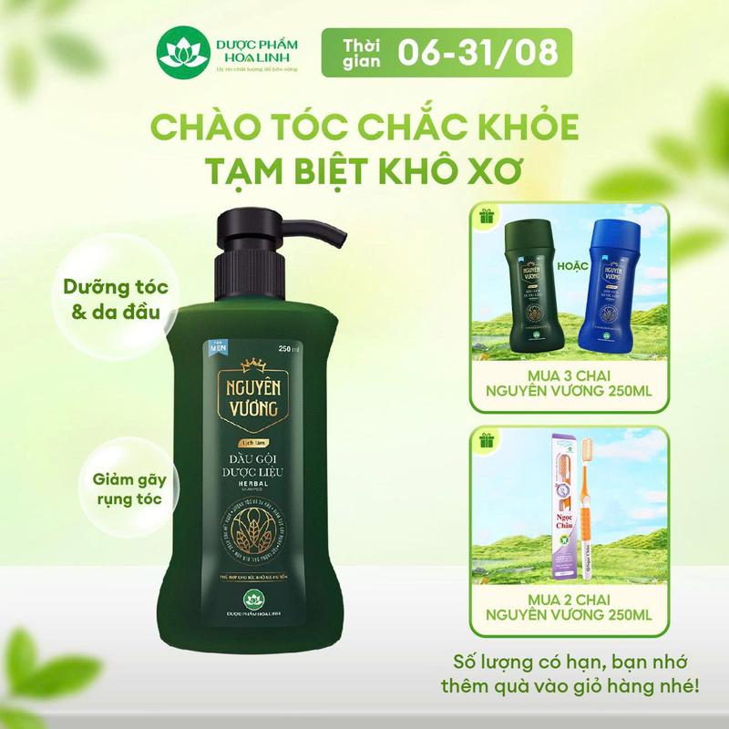 Dầu gội dược liệu Nguyên Vương dành cho nam chai 250ml - Hương Lịch Lãm