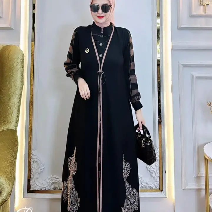Gamis KALEELA Jetblack mix Hikmat Turki by balabo 3