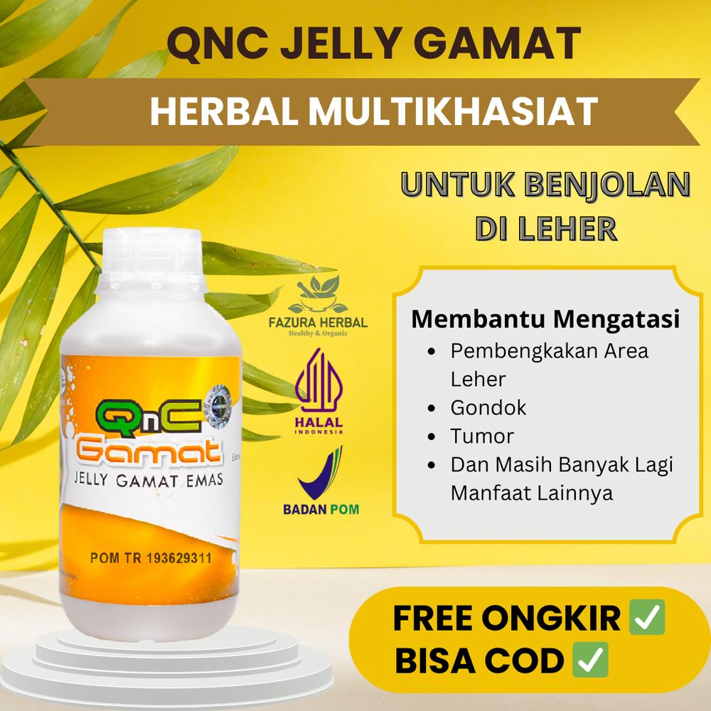 QnC Jelly Gamat - Atasi Pembengkakan Area Leher - Gondok - Tumor -  Lipoma