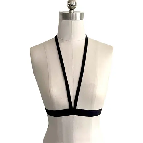 canresi  Women\'s Sexy Strappy Cutout Elastic Frame Cage Harness Bra Bandage Halter Top