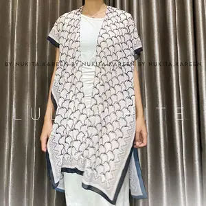 Raya outer shawl lula white premium