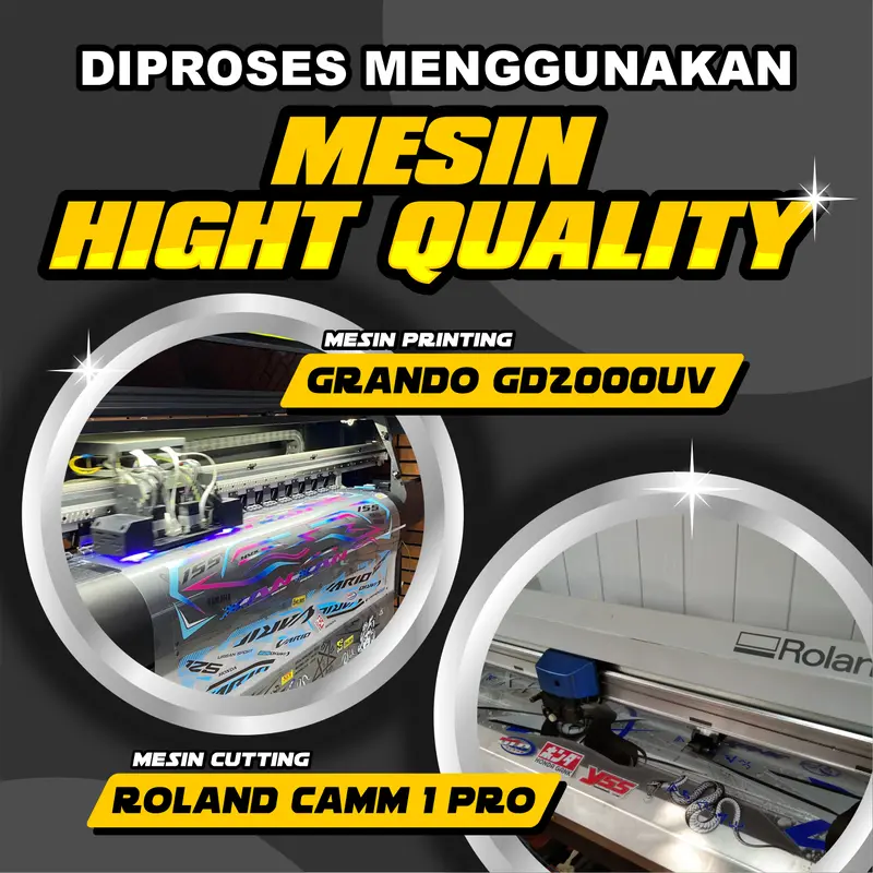 Striping UV Motor RX King / Stiker Transparan Aksesori Body Motor RX King Bisa Custom - SRX 5