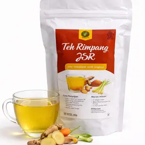 Teh Rimpang JSR, Jahe Kunyit Sere Lengkuas tingal seduh  isi 30kantong teh, JamuSehat Rempah,Tea Herbal sehat Instan Minuman