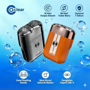 Alat cukur mini Coclear CS007 dapat dicuci dengan air (seluruh bodi), pengisian cepat Type-C 1,5 jam, dilengkapi kunci perjalanan pintar. Garansi 1 tahun.