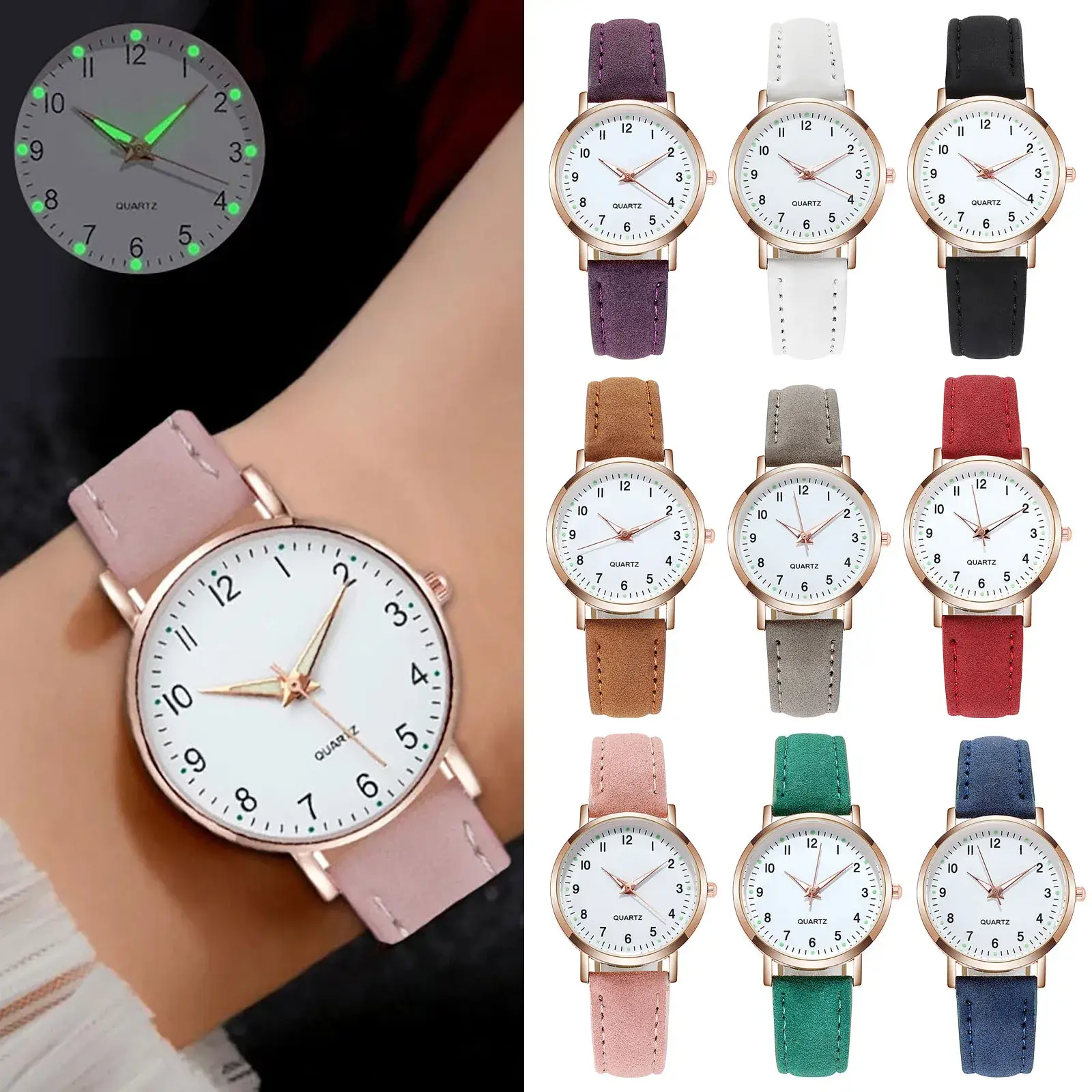 Đồng Hồ Nữ, Phong Cách Cổ Điển Và Hiện Đại, Đồng Hồ Thạch Anh Nữ, Thiết Kế Tinh Tế Và Thực Dụng, Với Dây Đeo Thắt Lưng Dạ Quang, Thích Hợp Cho Phụ Nữ, Bán Chạy, [Thanh Toán Khi Nhận Hàng]