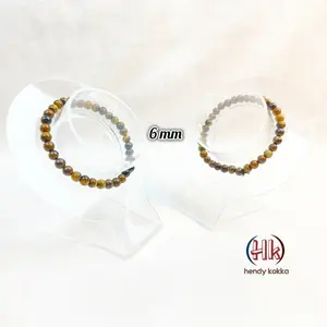 GELANG BATU TIGER EYE BIDURI SPAH 6MM ORIGINAL PREMIUM