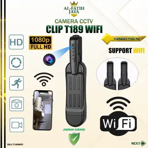 Camera Mini Pen Clip T189 Wifi Kamera Pulpen Saku Pocket HD 1080P Camcorder Perekam Suara Vidio Poto Audio Voice Recorder CCTV Mini Action Sport Cam Kamera Aksi Olahraga APP Kontrol Monitoring Jarak Jauh