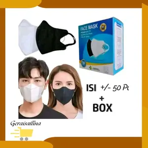 Masker Duckbill PER PACK ISI 50 PCS Dewasa Masker 3 ply DUCKBILL POLOS (MDD)