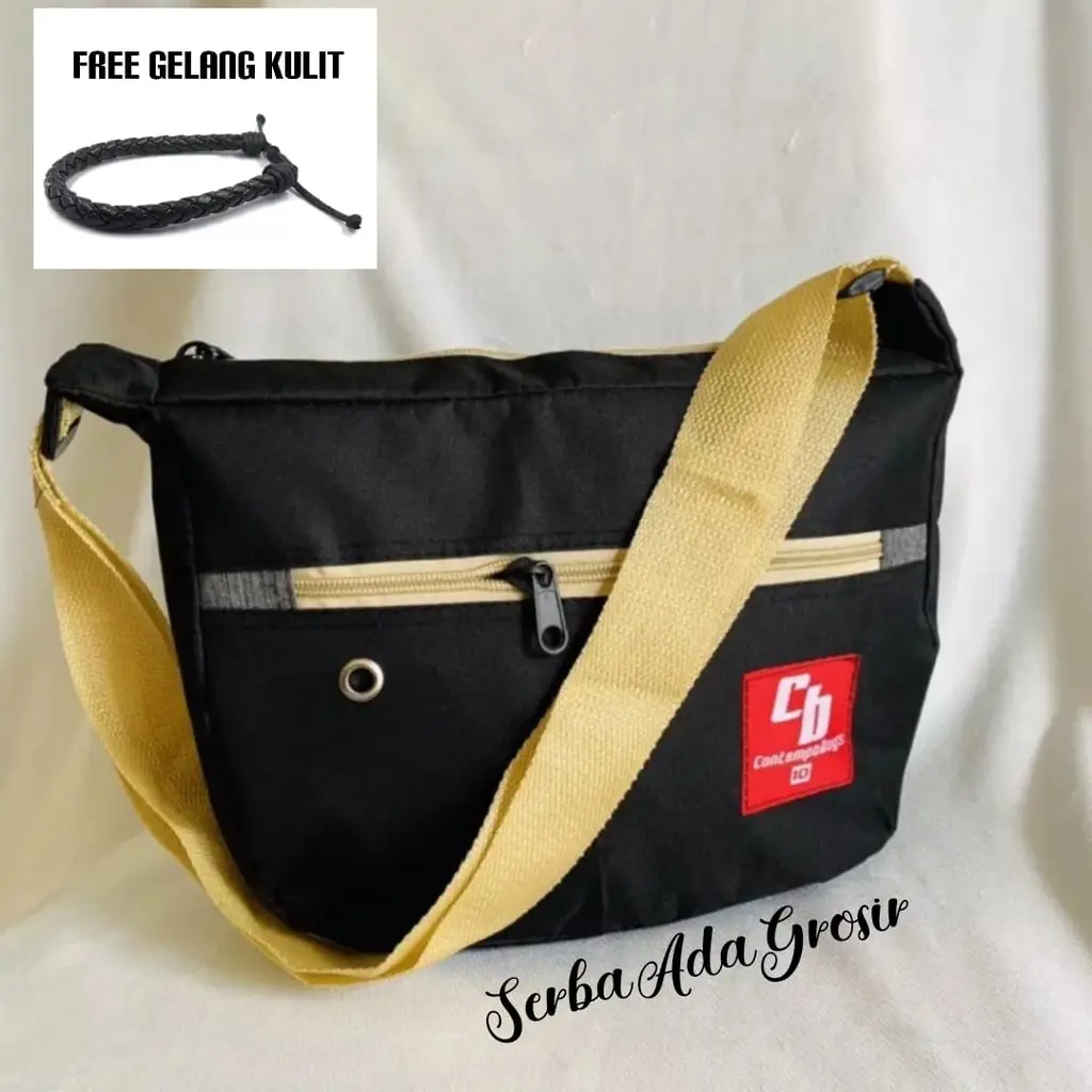 Tas Selempang Pria Premium - Slingbag Pria Wanita Perahu Cross Body Elbrus - Slingbag Unisex Free Gelang Keren
