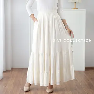 naomi kawaii skirt korean style |  rok susun | rok rayon premium Maxi