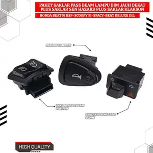 Paket Tombol Saklar Pass Beam Jauh Dekat Klakson Sen Hazard Pnp Beat Fi New Beat Esp Beat Deluxe Ukuran 30mm Djv55