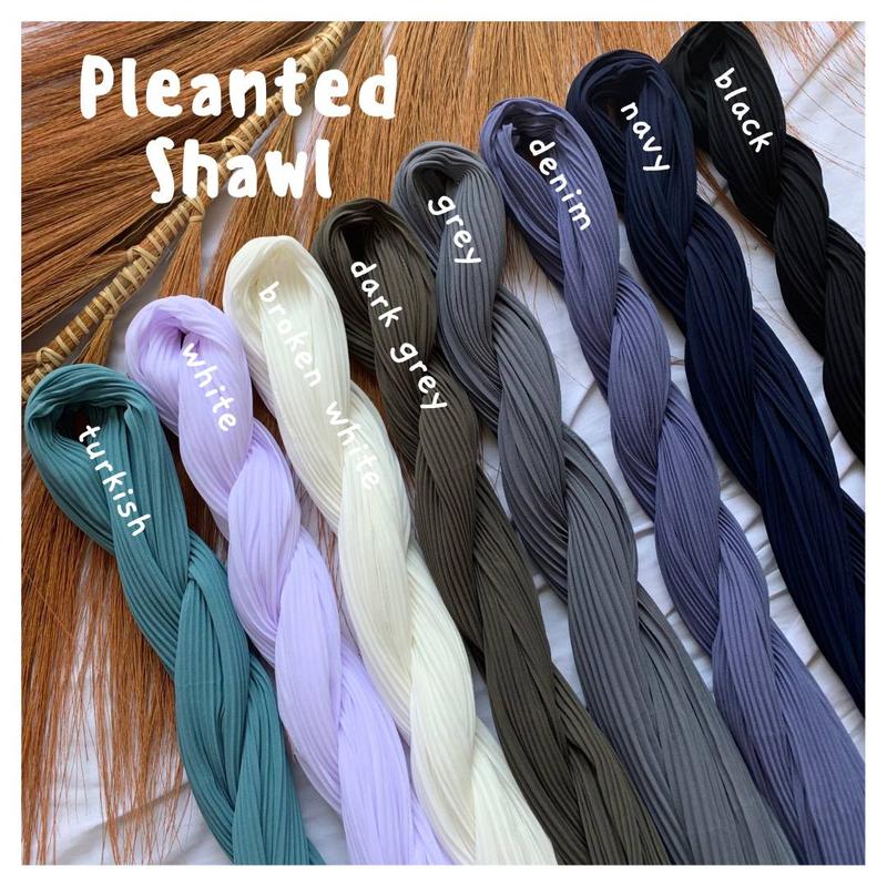 PASHMINA PLISKET TANPA LIPATAN UKURAN 180 x 75cm 5