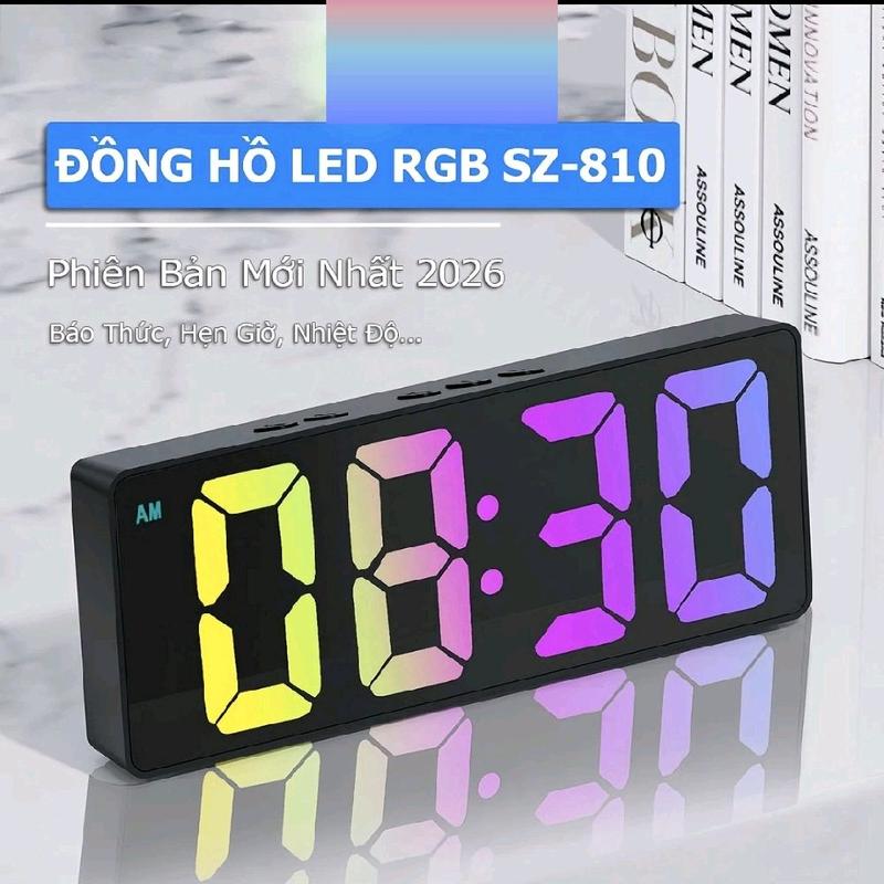 Đồng Hồ Led Ustyle SZ-810 Để Bàn Thông Minh, Decor, Hiển Thị Thời Gian, Nhiệt…