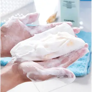 Kantong Sabun Jaring Pembuat Busa Manual Halus untuk Sabun Batang / Soap Foaming Jaring Sabun Mandi Serbaguna dengan Tali