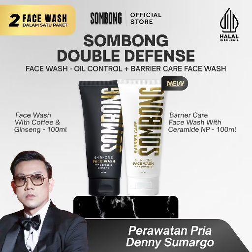 Sombong Double Defense Face Wash 5-in-1 dengan Coffee & Ginseng & Barrier Care Ceramide NP 100ml