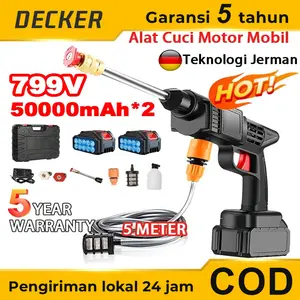 DECKER 699V/998V Alat Cuci Mobil Motor Nirkabel Dan Portabel Jet Cleaner Mesin Cuci 6-12Meter 180W / Alat Cuci Motor Dan Mobil Mini Portable Jet Cleaner