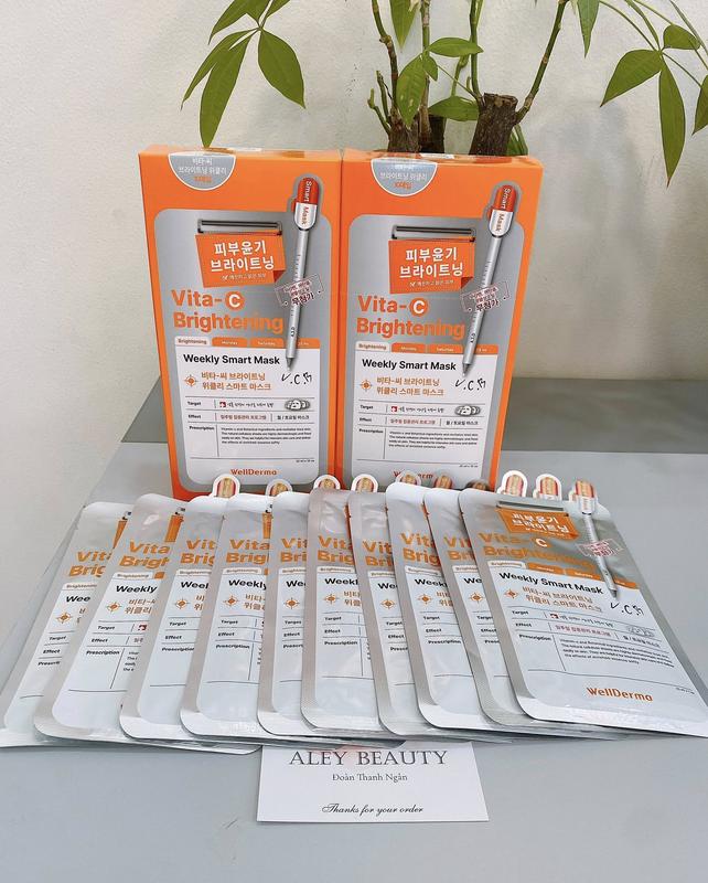  Combo 20 miếng Mặt nạ Vita C Brightening Wellderma 