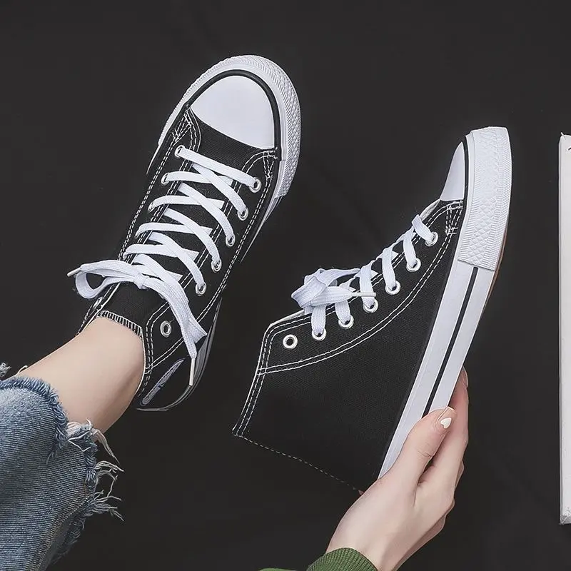 Lalo shoes New 2025 No brand canvas shoes Korean style single shoes high cut casual shoes men and women Closed Sneakers Trainers Training Sports Shoes Running Runner