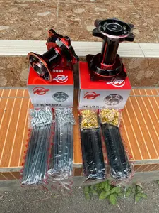 Tromol Set Jari-jari KLX Red-Black Hole 36 Depan Belakang PNP D-Tracker 150 Series