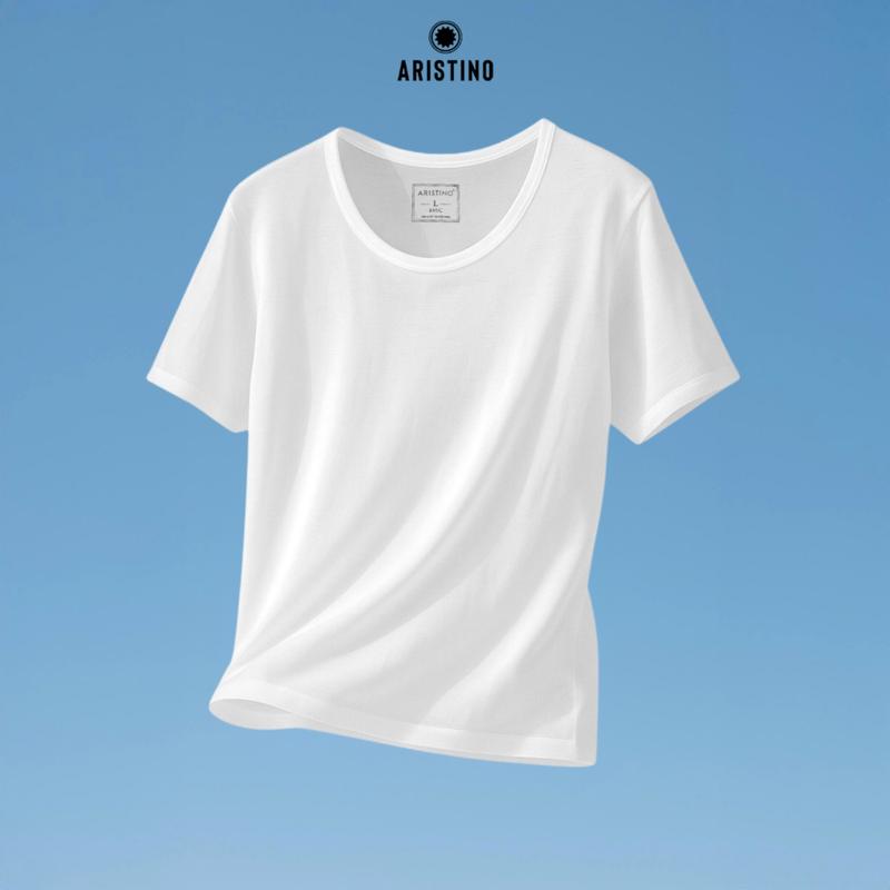 Áo Thun T-shirt Nam Aristino 100% Cotton tự nhiên - AC22