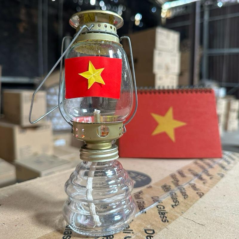  Đèn bão đèn dầu chống bão đèn dầu thuỷ tinh cổ điển nguyên bộ đèn dầu lưu ly đèn trang trí decor kiểu xưa 