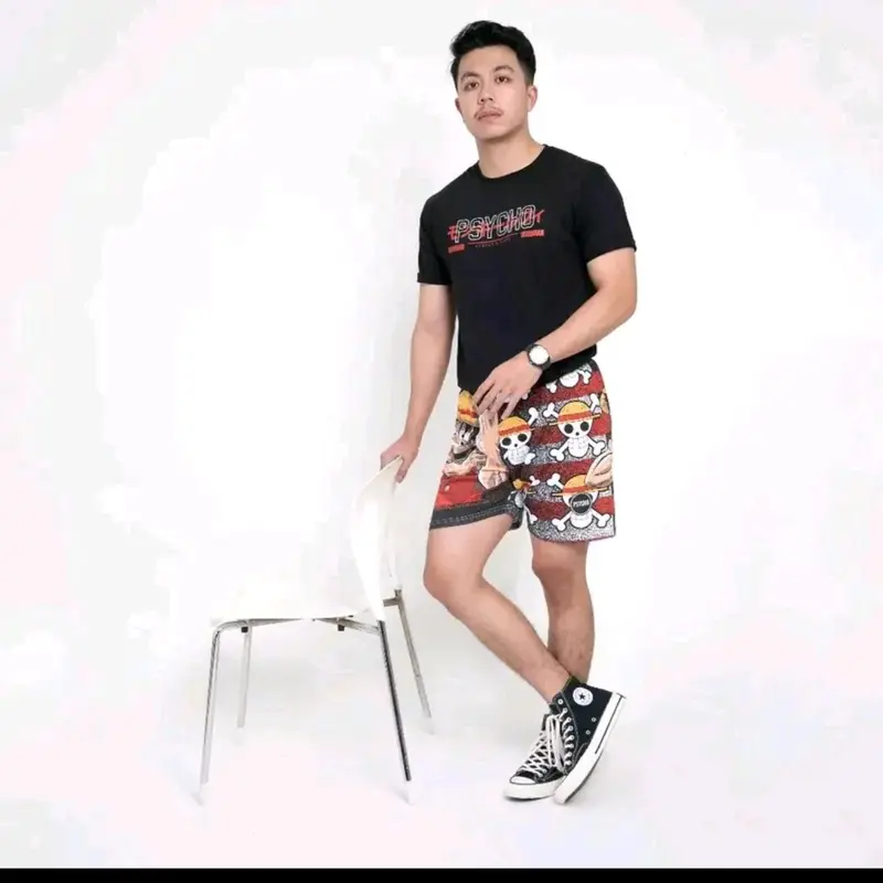 BOXER CELANA PENDEK SULFING. Pria Motif  Printing Combed Lembut Shorts Panjang 2