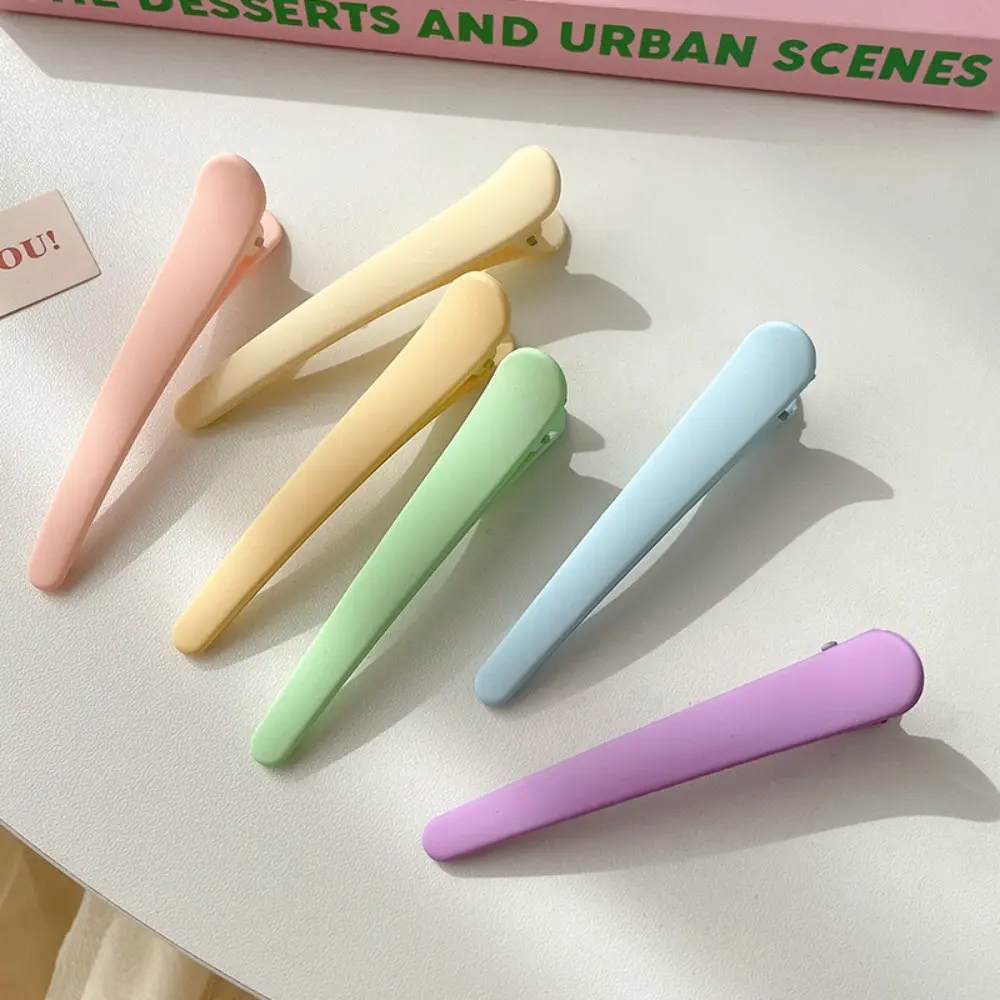 Kẹp Trang Điểm, Phụ Kiện, Màu Macaroon, Kẹp Tóc Acrylic Thời Trang Dễ Thương, Kẹp Miệng Vịt Đơn Giản, Dành Cho Nữ
