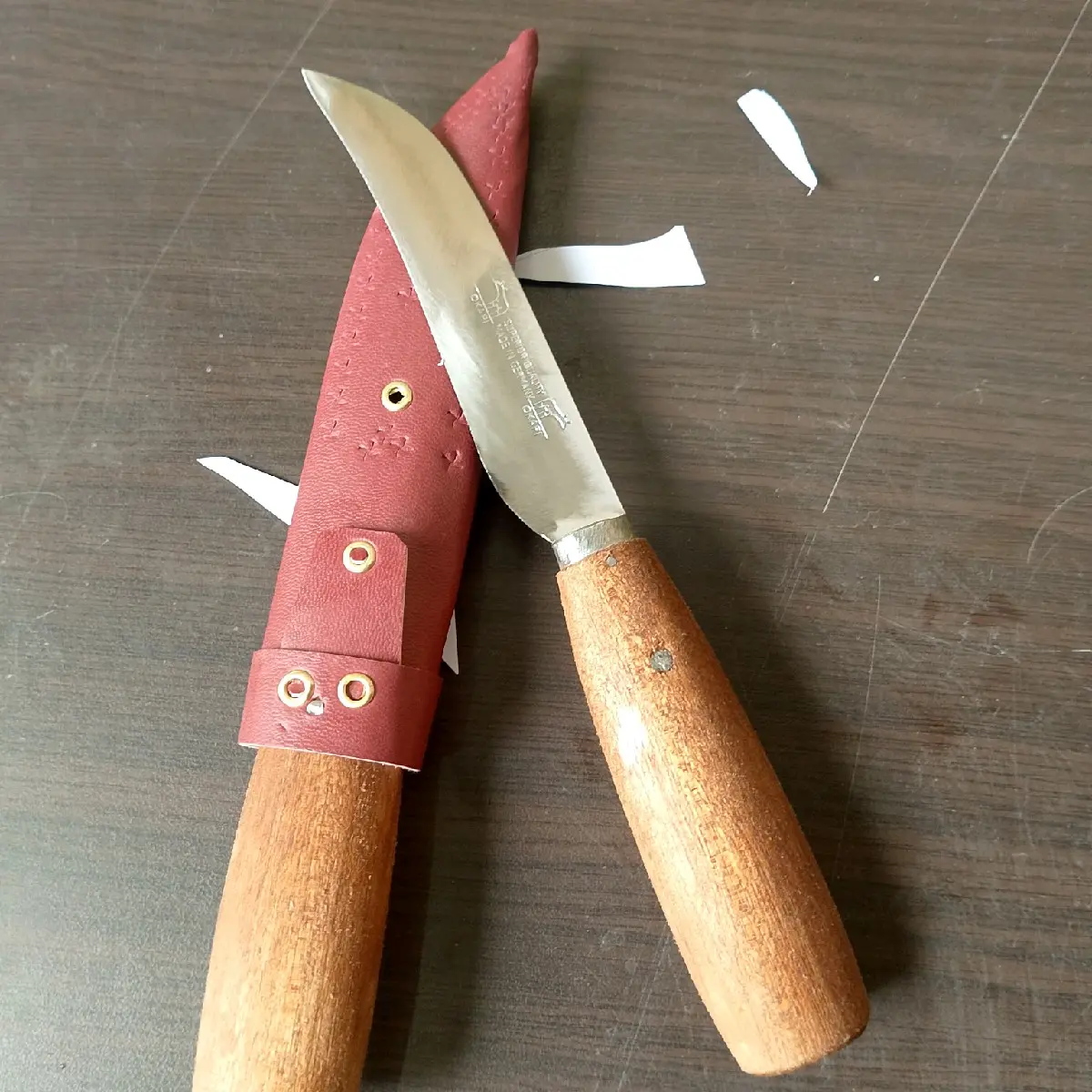 Pisau Sisir Pisang Bengkok Baja Stainless Cap Okapi dengan Gagang Kayu Dipaku Kuat dan Tajam - Kitchenware