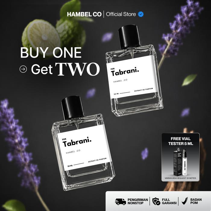 Gambar Hambel Parfum Tabrani for Pria - Buy 1 Get 1 Perfume 50/30 ml Extrait De Parfum Aroma Manly & Kharismatik Tahan 12-24 Jam - 30ml + FREE TESTER, Kotak dari Hambel Perfumery Kota Bekasi Tokopedia