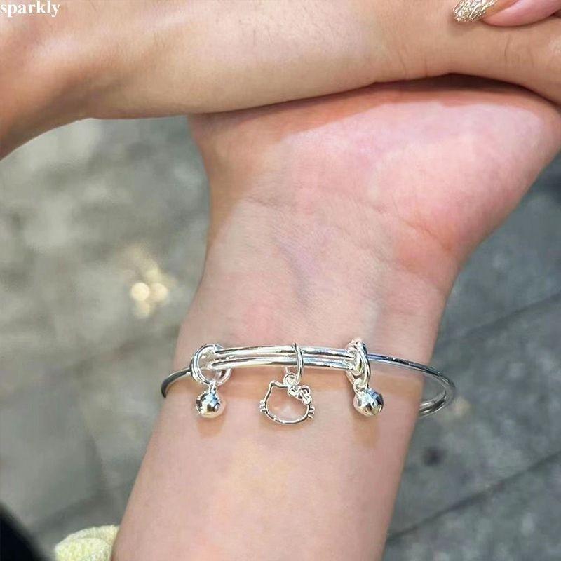 Vòng Tay Mặt Dây Chuyền Chuông Mèo Kitty, Vòng Tay Hạt Độc Đáo Dễ Thương, Có Thể Điều Chỉnh, Nhẫn Siêu Cựu, Thích Hợp Cho Người Mới Bắt Đầu, Món Quà Sinh Nhật Cho Bé Gái Năng Lượng 5