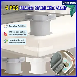 4 Pcs PENJEPIT SPREI ANTI GESER | Sprei Anti Geser Anti Lepas | Seprai Kencang Untuk Anak Aktif