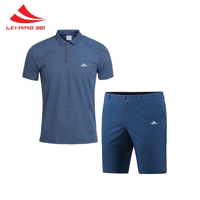 Bộ Áo Polo + Quần Short Lei-Ning Cao Cấp, Kiểu Dáng Sang Trọng, Thể Thao Golf, Tennis, Vải Thoáng Mát-SETAR06.361