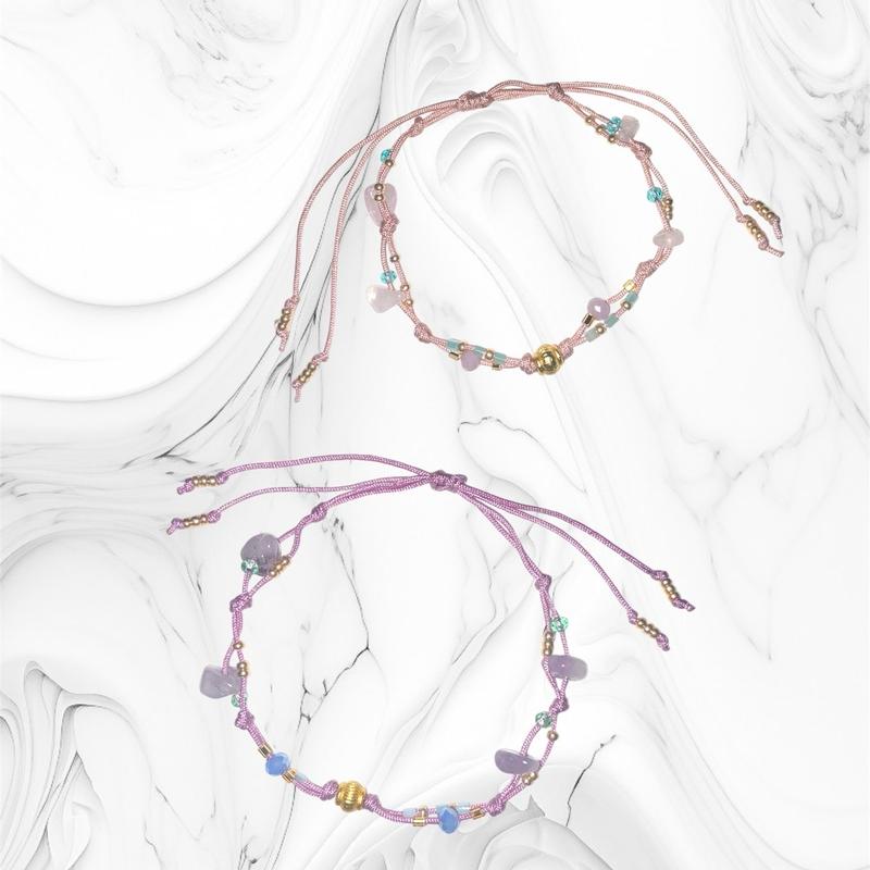 LUDIC. CLEA gelang manik serut aesthetic simple gem stone Quartz Bracelets 1