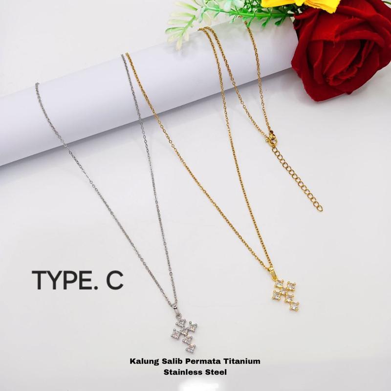 Product Introduction of Kalung Titanium Cewek Model Terbaru Gaya Korea kalung  aesthetic Emas Hadiah Silver Wanita 6