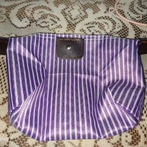 Tas Pouch Kosmetik Makeup Anti Air Waterproof Motif Garis Warna Warni - TS981
