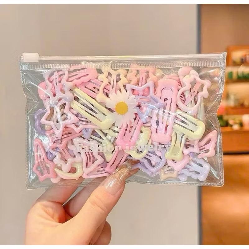 Set 32 Kẹp Tách Nhiều Màu Xinh Xắn Cho Bé, Cặp Tóc Màu Pastel Siêu Xinh Xắn Cho Bé Gái