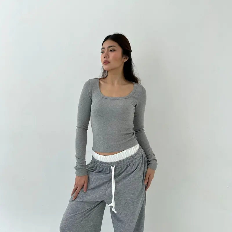 LING FASHION - MARS TOP BLOUSE ATASAN KNIT WANITA KOREAN TOP -PN 6
