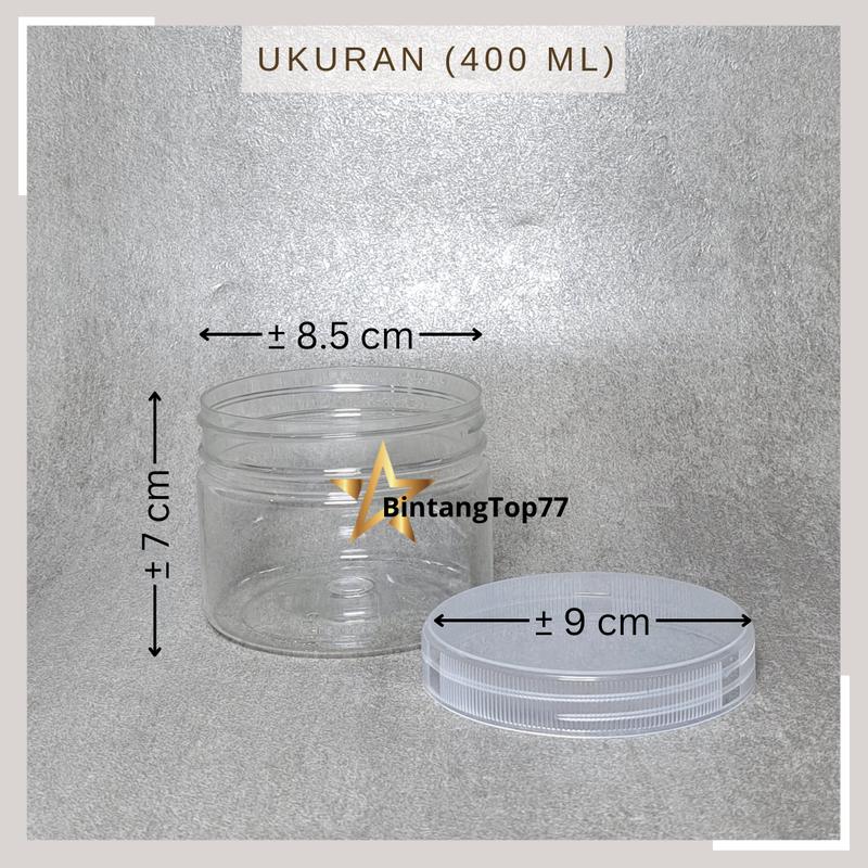 Toples Transparant (Bening) Plastik 300 Ml, 400 Ml, 600 Ml, 750 Ml / 800 Ml, 1000 Ml, 1300 Ml / Toples Kue Lebaran (HARGA PER PIECE) 2
