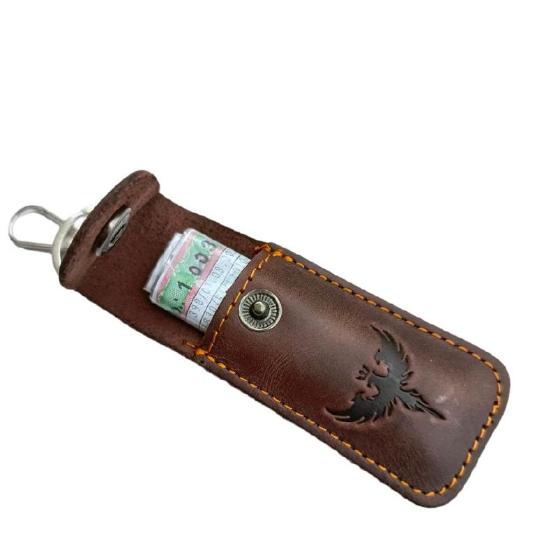 Gantungan kunci mini  kulit asli full murah case lighter korek 1