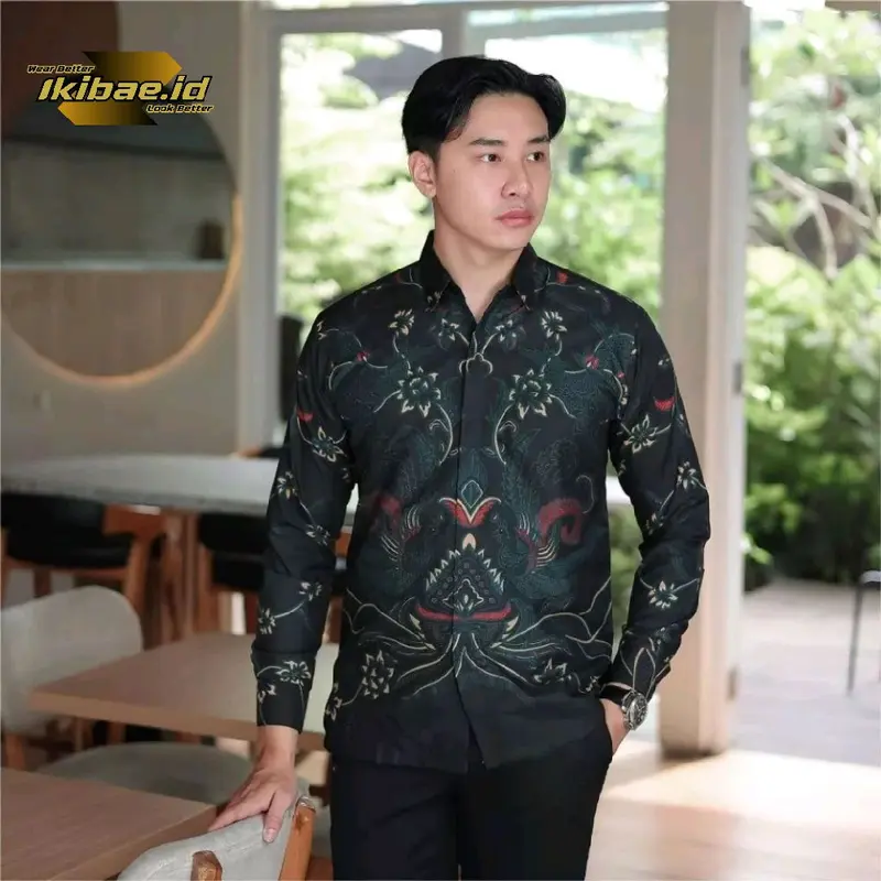 NEW KEMEJA BATIK PRIA TERBARU FORMAL CASUAL LENGAN PANJANG NYAMAN ELEGAN 6