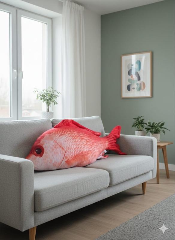 Superjumbo Bantal Boneka Ikan Unik Ukuran 100cm Hadiah Ulang Tahun Mainan Anak Lucu Dan Nyaman