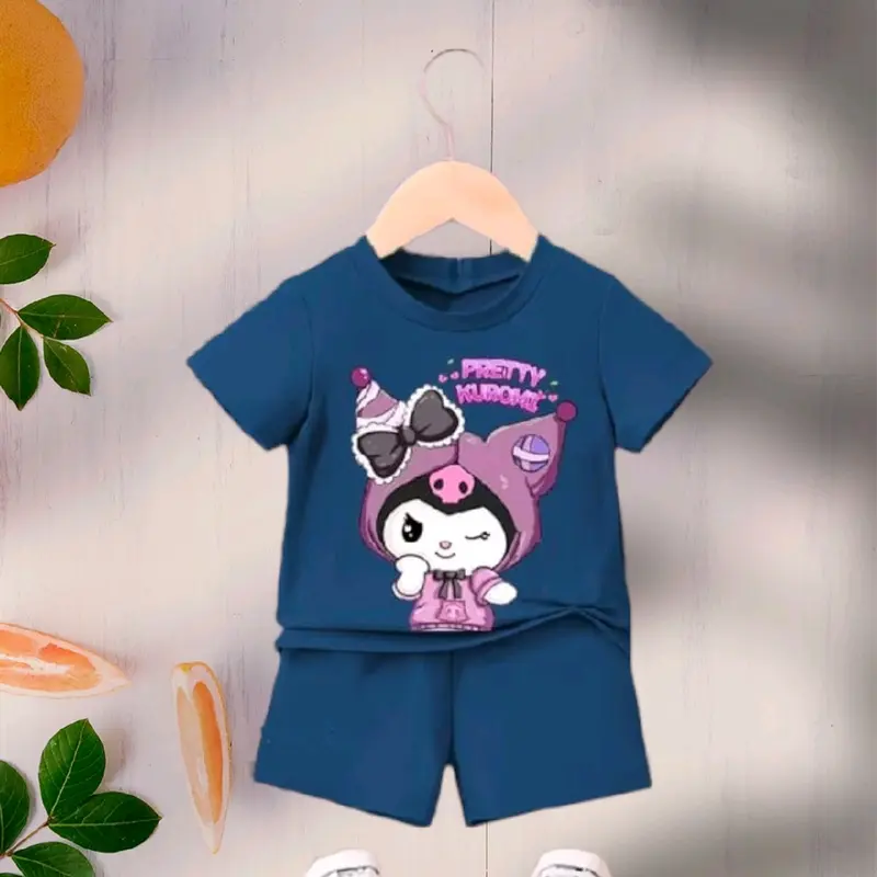 Baju setelan anak cewek cowok cotton combed/pakaian anak perempuan/fashion anak usia 4-11 tahun 0