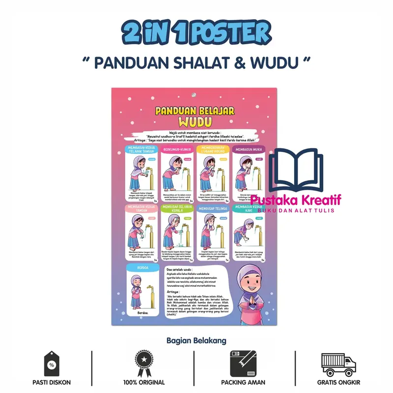 Poster 2In1: Panduan Salat Dan Wudu 2