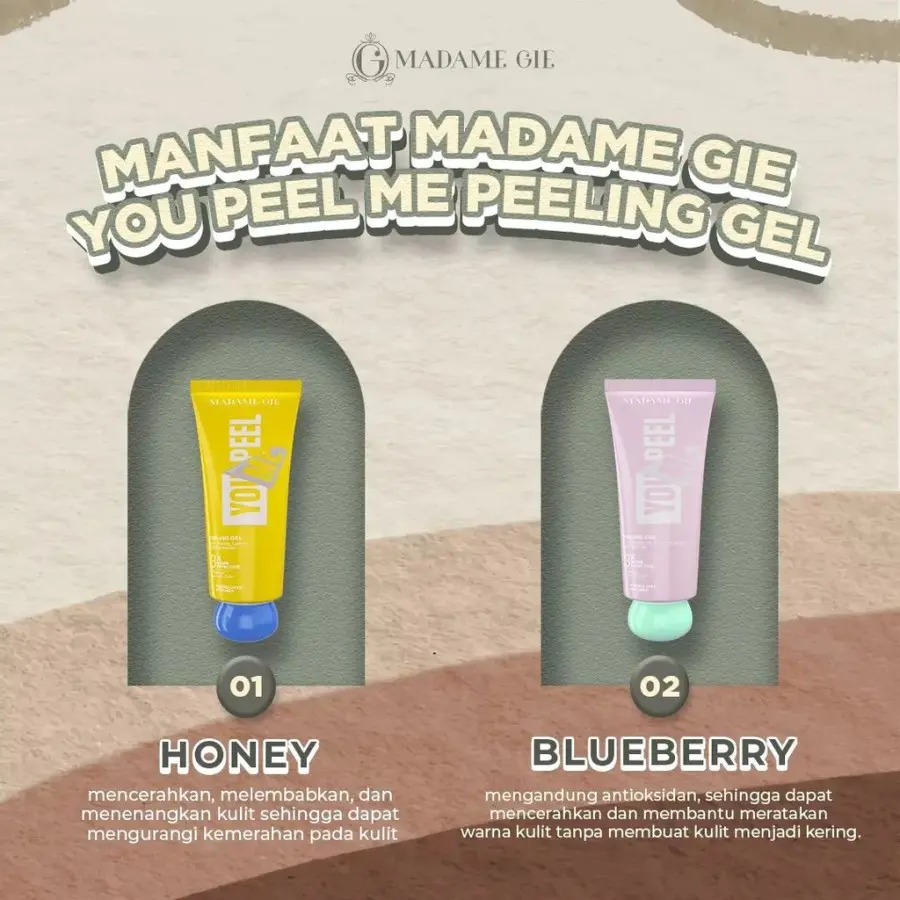 Madame Gie Madame You Peel Me - Peeling Gel untuk Mencerahkan Wajah Extract Lemon Exfoliating