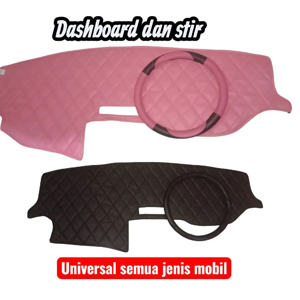 PAKETAN Dashboard dan Stir Universal Semua Jenis Mobil dengan Desain Quilted Car