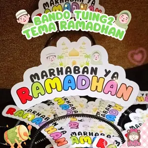 CUSTOM EXPRESS BANDO LEBARAN BANDO IKAT KEPALA AKSESORIS LEBARAN DEKORASI IDUL FITRI, KIRAP RAMADHAN, PAWAI ANAK BANDANA ANAK TK ATAU PAUD