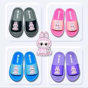 Sandal slop anak anak cewe karakter labubu lucu Kaki Cewek Fashion