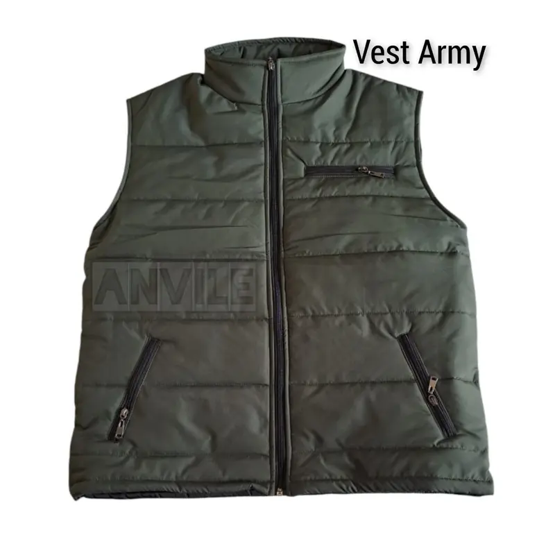 Rompi Jumbo Pria Wanita Casual Vest Bigsize Puffer Taslan Jaket Polos Besar Orange XXL XXXL XXXXL 6
