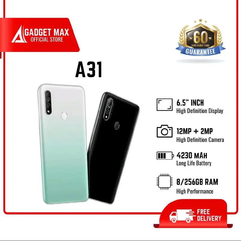Rekomendasi hp murah type A31 8gb internal 256 ready cod kirim hari ini Bluetooth 0