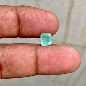 Batu Zamrud Colombia Natural Ethiopian Emerald Jamrud Dim 7x6x4 CT 1.30